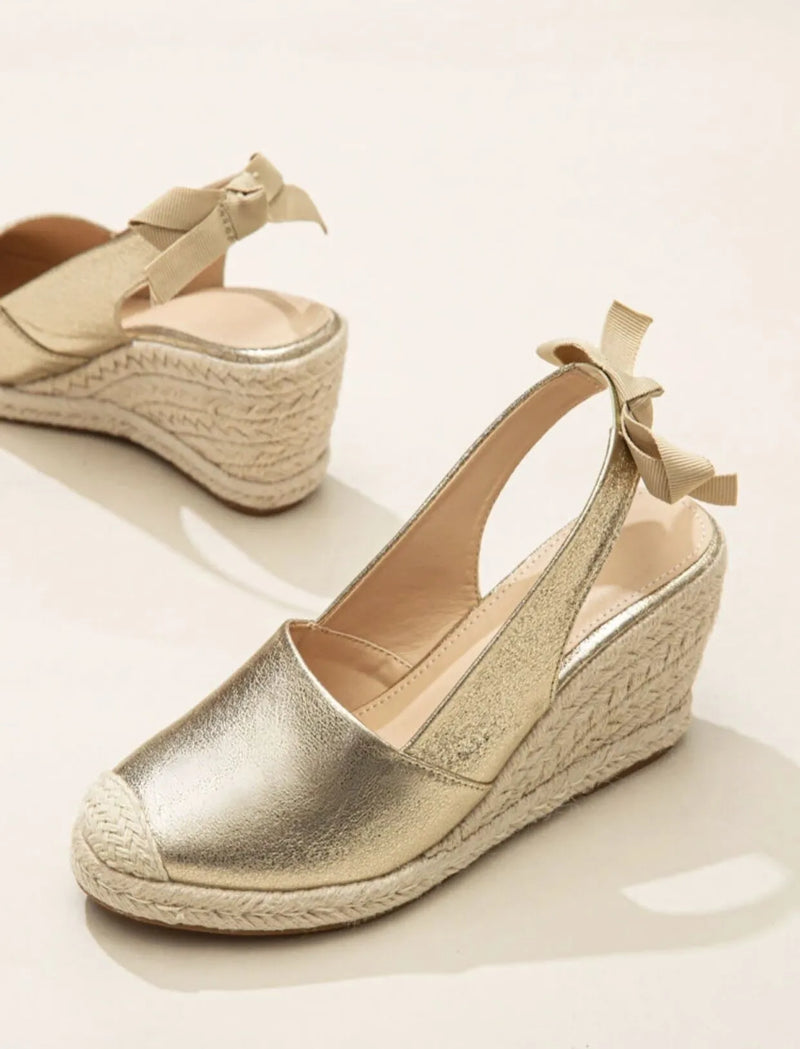 Wedges Sandals For Women Closed Toe Bandage Espadrille Stylish Shoes TDL-J26GD