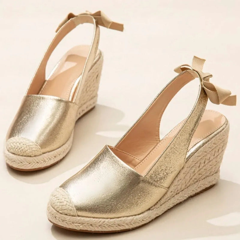 Wedges Sandals For Women Closed Toe Bandage Espadrille Stylish Shoes TDL-J26GD